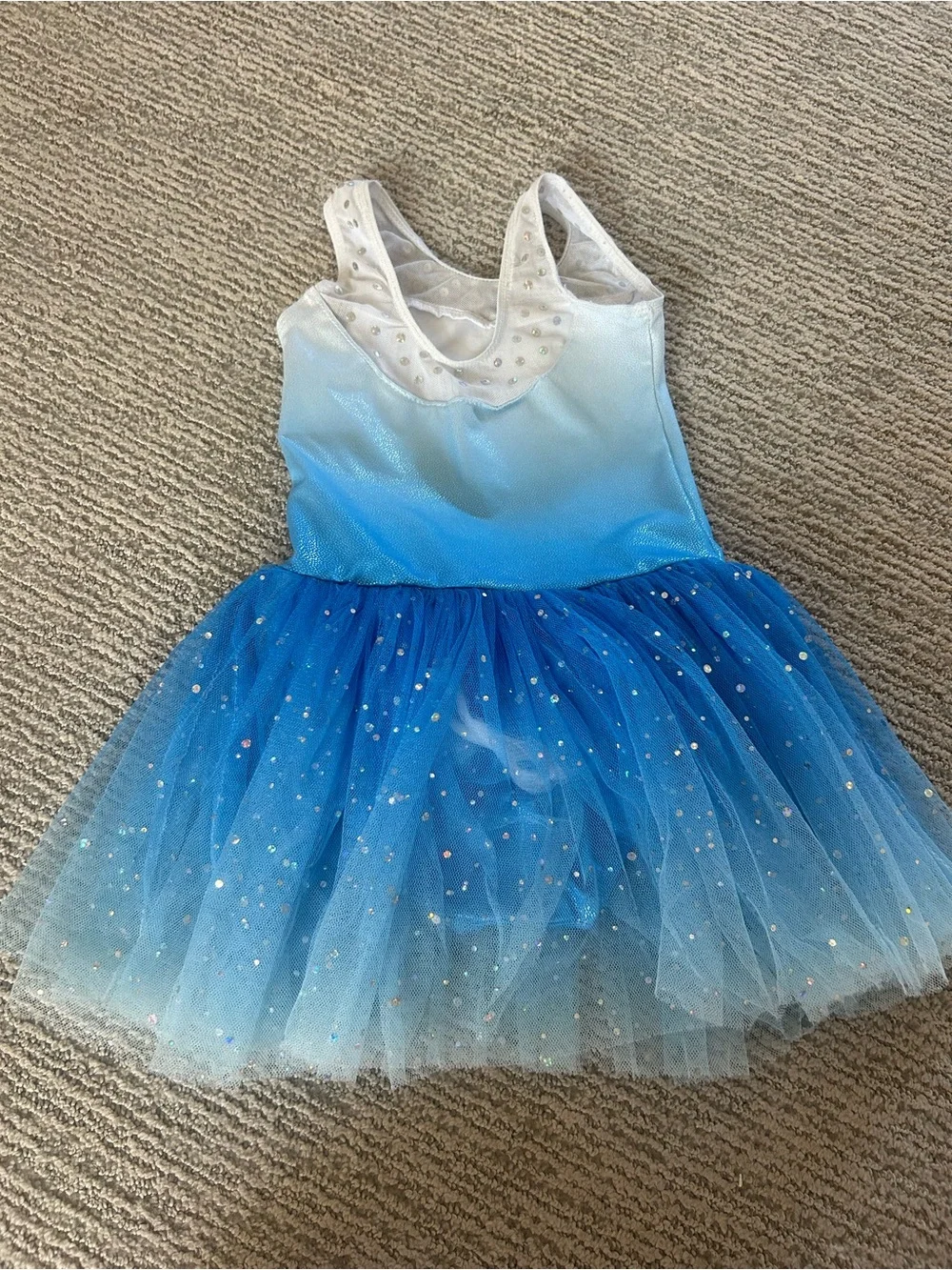 2T Blue Ombre Snowflake Tulle Leotard